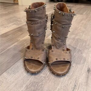 Laurence Dacade Studded Beige Sandals